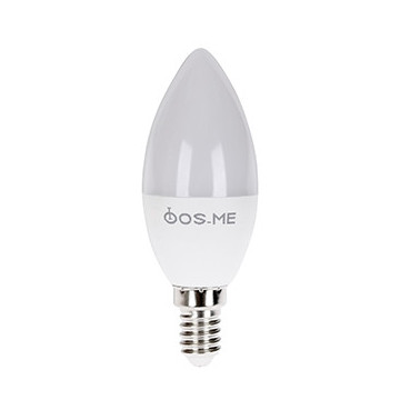 ΦOS_ME - 6500K 7W LED ΛΑΜΠΑ ΚΕΡΙ Ε14 ΨΥΧΡΟ ΛΕΥΚΟ (44-04705)	