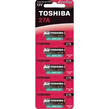 TOSHIBA - 27A 12V ΜΠΑΤΑΡΙΕΣ ΑΛΚΑΛΙΚΕΣ 5ΤΕΜ ΣΕ BLISTER (27A BP-5C)