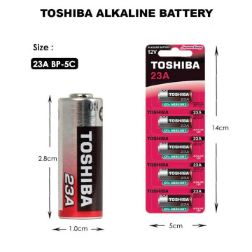 TOSHIBA - 23A 12V ΜΠΑΤΑΡΙΕΣ ΑΛΚΑΛΙΚΕΣ SPECIAL 5ΤΕΜ ΣΕ BLISTER (23A BP-5C)