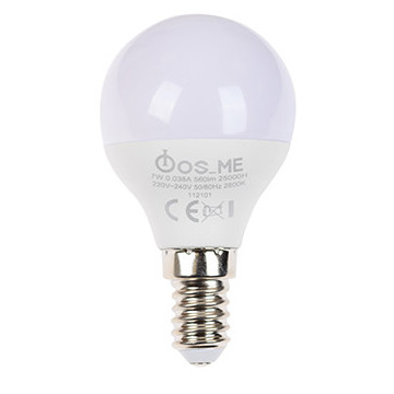 ΦOS_ME - E14 7W ΣΦΑΙΡΙΚΗ ΛΑΜΠΑ LED ΘΕΡΜΟ ΛΕΥΚΟ (44-04687)