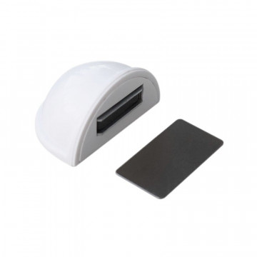 EFAISTOS - Φ50mm Λευκό στοπ πόρτας πλαστικό με μαγνήτη (8500-OB)