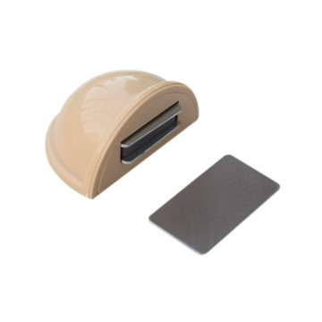 EFAISTOS - Φ50mm Μπέζ στοπ πόρτας πλαστικό με μαγνήτη (8500-OM)