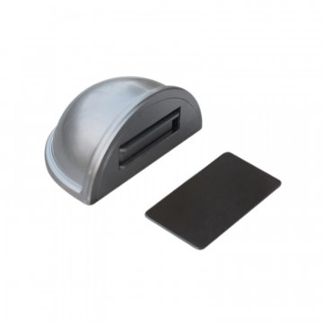 EFAISTOS - Φ50mm Ασημί στοπ πόρτας πλαστικό με μαγνήτη (8500-OI)