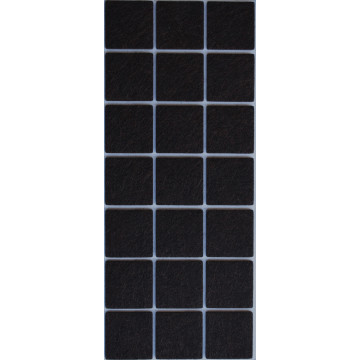 EFAISTOS - 30Χ30mm Τσοχάκι τετράγωνο αυτοκόλλητο ολισθητικό μαύρο 32τμχ (6303-ΟΒ)