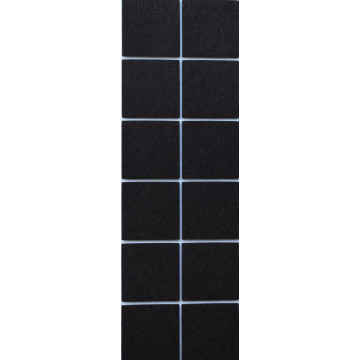 EFAISTOS -50Χ50mm Τσοχάκι τετράγωνο αυτοκόλλητο ολισθητικό μαύρο 10τμχ (63046-ΟΒ)