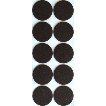 EFAISTOS - Φ45 Αυτοκόλλητη στρογγυλή τσόχα επίπλου σετ 10τεμ μαύρο (6206-OB)