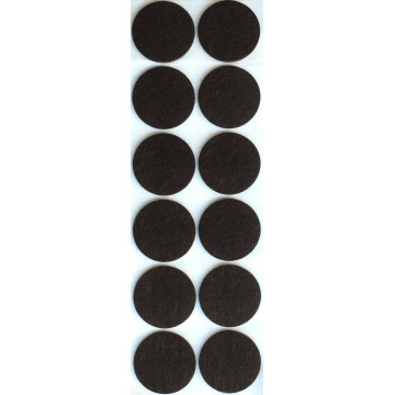 EFAISTOS - Φ40 Αυτοκόλλητη στρογγυλή τσόχα επίπλου σετ 10τεμ μαύρο (6205-OB)