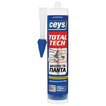 CEYS - TOTAL TECH Διάφανη συγκολλητική μαστίχη 290ml φύγιγγα (507226092)