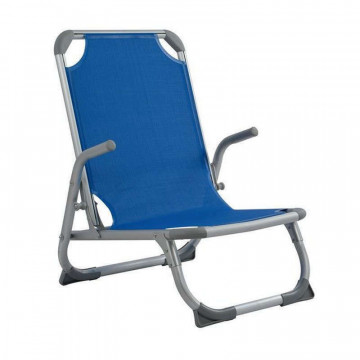 SUMMER CLUB - Μπλέ καρέκλα παραλίας με ψηλή πλάτη (19402)