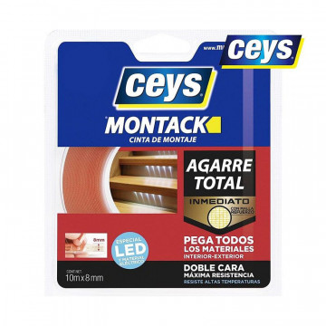 CEYS - 10mX8mm ΤΑΙΝΙΑ ΔΙΠΛΗΣ ΟΨΗΣ MONTACK TOTAL GRIP (507239092)