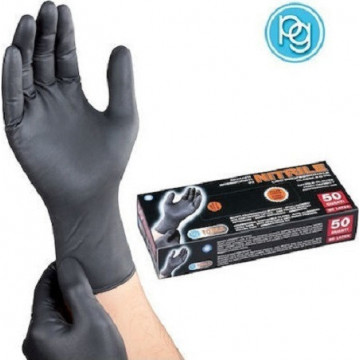 POGGI - Μάυρα γάντια νιτριλίου μίας χρήσης επαγγελματικά 100τεμ (506.10)
