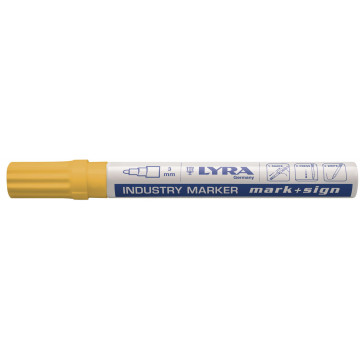 LYRA - 2-4mm Κίτρινος μαρκαδόρος ανεξίτηλος με λεπτή μύτη (L4040007)