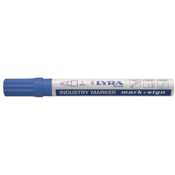 LYRA - 2-4mm Μπλέ μαρκαδόρος ανεξίτηλος με λεπτή μύτη (L4040051)