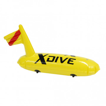 X-DIVE - Σημαδούρα Τορπίλη Μονού Θαλάμου PVC 0.4mm με Φουσκωτή Σημαία (65000)