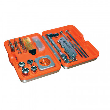 TACTIX - Εργαλεία, Καρυδάκια & Μύτες Σετ 32 Τεμ, Σε Πλαστική Κασετίνα 900202