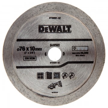 DEWALT -  Δίσκος Κοπής πλακιδίων ξηρής/υγρής κοπής 76mm (DT20591)