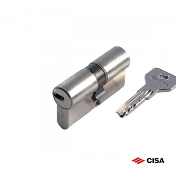 CISA - 80mm ASIX νικελέ κύλινδρος ασφαλείας με 5 κλειδία (ΟΕ300-17-12)