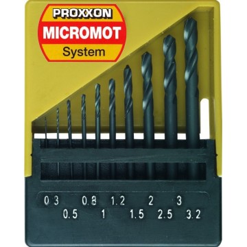 PROXXON - 0.3mm-3.2mm ΤΡΥΠΑΝΙΑ ΕΛΙΚΟΕΙΔΗ ΑΠΟ ΧΑΛΥΒΑ HSS ΣΕΤ10ΤΕΜ (2887440)