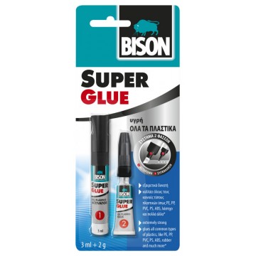 BISON - Super glue υγρή κόλλα για ολα τα πλαστικά (8710439299716)