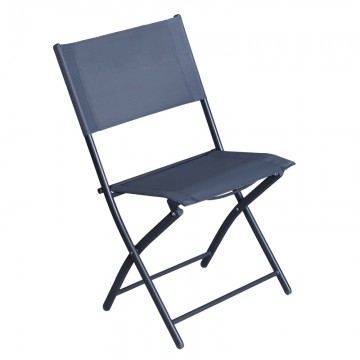 BORMANN - BSP1164 Καρέκλες Εξωτερικού Χώρου Πτυσσόμενη Μεταλλική, 1x1 Textilene Γκρι, 52x43x80cm (066439)