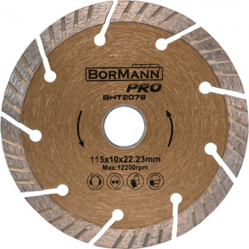 BORMANN Pro - BHT2078 Διαμαντόδισκος SLANT TURBO Φ115X1,4X22,2mm 10mm (044024)