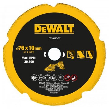 DEWALT - 76mm Διαμαντόδισκος κοπής μετάλλου και δομικών υλικών 5Δ (DT20590)