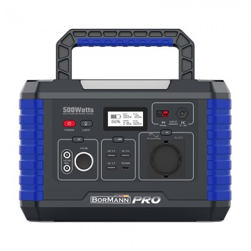 BORMANN Pro - BBC5020 Power Station 500W,519Wh/24000mAh,12V/24V,AC,DC,Type-C,USB-A,Li-Ion (071570)