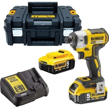 DEWALT - Παλμικό Κατσαβίδι Μπαταρίας 18V με 2 μπαταρίες 5.0Ah ταχυφορτιστή και βαλίτσα (DCF887P2)