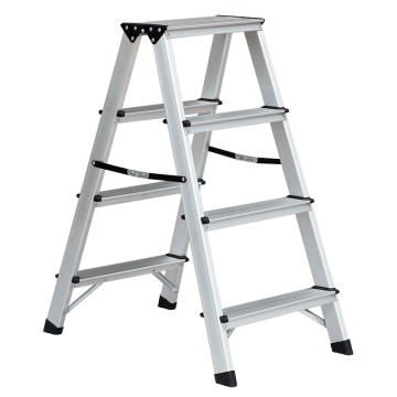BORMANN Pro - BHL9035 Σκάλα Αλουμινίου με 2x4 Σκαλοπάτια (051404)