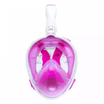 BLUEWAVE - S/M Μάσκα Θαλάσσης Σιλικόνης Full Face ροζ/λευκό (61062)