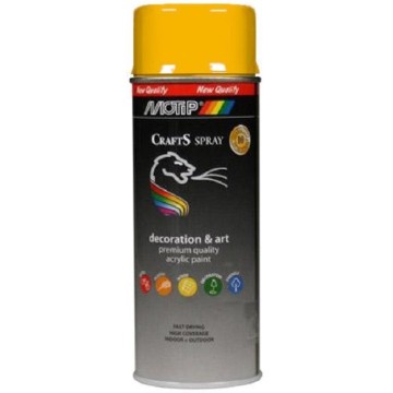 MOTIP - 400ml Κίτρινο ακρυλικό crafts spray βαφής ral1023 (103489921)