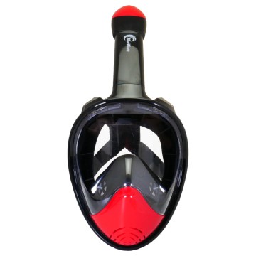 BLUEWAVE - S/M Μάσκα Θαλάσσης Σιλικόνης Full Face μαύρο/κόκκινο (61062)