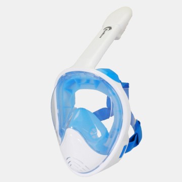 BLUEWAVE - S/M Μάσκα Θαλάσσης Σιλικόνης Full Face άσπρο/μπλέ (61062)