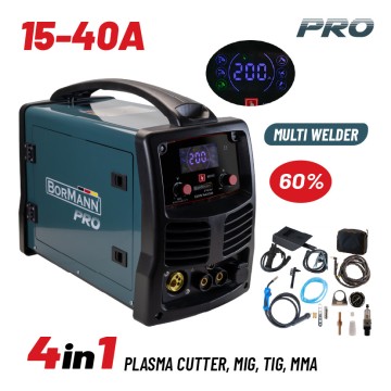 BORMANN Pro - BIW4050 Ηλεκτροκόλληση Inverter Απόδοση 250Α/60%, Ψηφ.Οθόνης (079323)