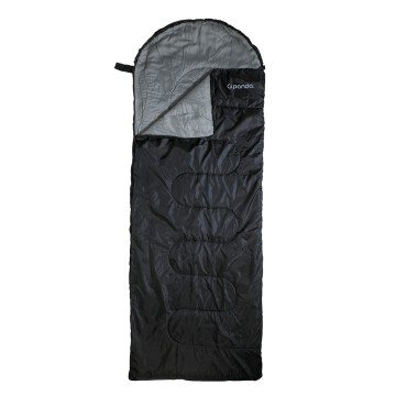 PANDA - Υπνόσακος bike hood μαύρος 180+30x76cm - 200gr/m2 (12328)