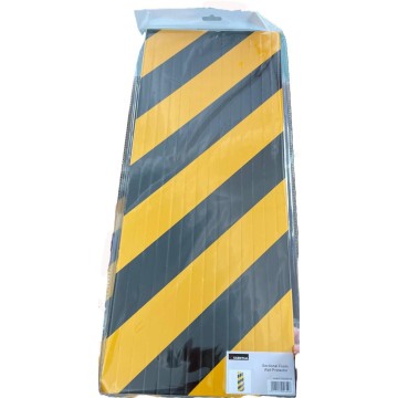 ESSENTIAL - 50Χ10Χ1,5cm Προστατευτικό αφρώδες για τοίχους και κυρτές απιφάνειες αυτοκόλλητο με εγκοπές μαύρo-κίτρινo (210320)