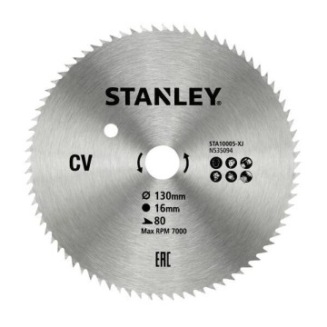STANLEY - 12,7mm Δίσκος διαμαντέ κοπής ξύλου και κόντρα πλακέ fine cut με διάμετρο 130mm και 80 δόντια (STA10005-XJ)