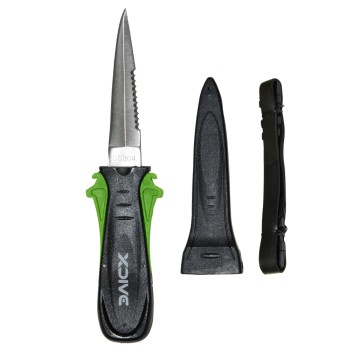 X-DIVE - 9cm μαχαίρι κατάδυσης ribbon inox lime (65117)