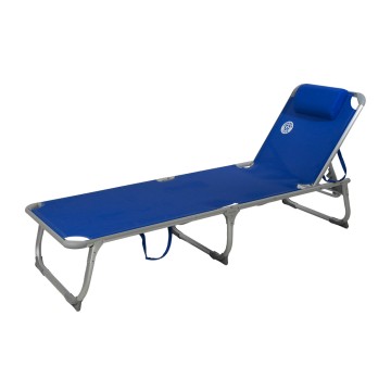 SUMMER CLUB - Ξαπλώστρα παραλίας αλουμινίου μπλέ 188x58x30cm (19365)