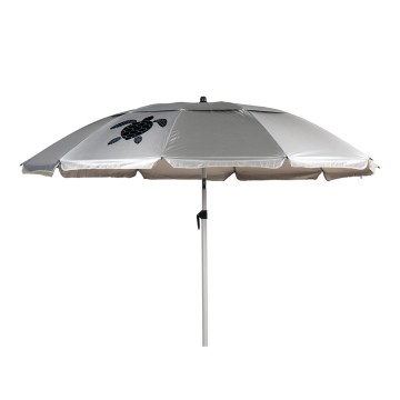 SUMMER CLUB - Ομπρέλα παραλίας Silver-Beige eden 200cm (18346)