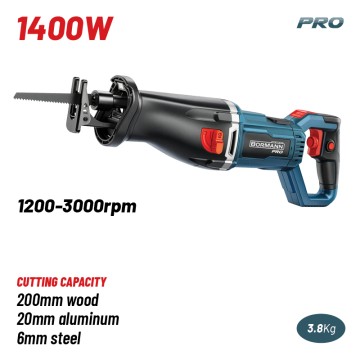 BORMANN Pro - BRS2010 Σπαθόσεγα 1400W, 1200-3000spm, Ξύλο 200mm, με Ταλάντωση (086260)