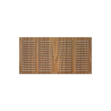 Inofix - Περσίδα Εξαερισμού 20x40cm αλουμινίου dark wood (1256-8G)