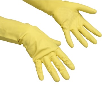 SIDIRELA - Γάντια κουζίνας latex small κίτρινα (Ε-0099)