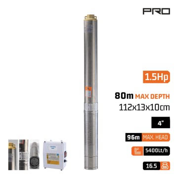 NAKAYAMA PRO - SP6200 Μονοφασική Αντλία Γεωτρήσεων 1.5hp (015925)