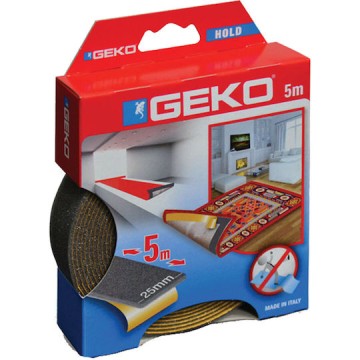 GEKO - Ταινία αφρώδης συγκράτησης χαλιών 25mm x 5m μαύρη Πλαστικό Μαύρο (220200026)