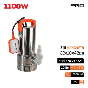 NAKAYAMA - NP1060 Μονοφασική Αντλία Ακαθάρτων-Λυμάτων 1.475hp (019916)