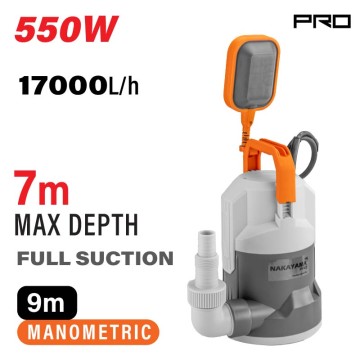 NAKAYAMA Pro - NP1115 Αντλία Αποστράγγισης με Φλοτέρ 550W,17000lt/h (070542)