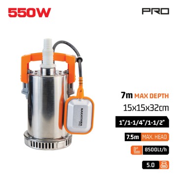 NAKAYAMA - NP1050 Αντλία Όμβριων Inox 550W (019909)
