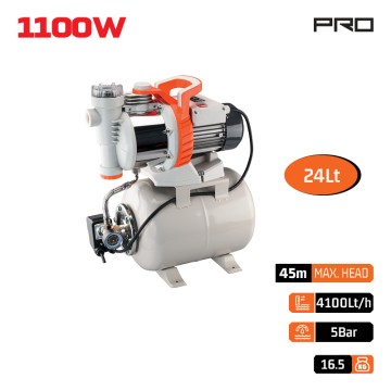 NAKAYAMA PRO - NP2115 Πιεστικό Συγκρότημα Με Δοχείο 24Lt (034681)