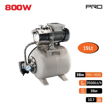 NAKAYAMA PRO - NP2105 Πιεστικό Με Δοχείο Αντλία Inox 800W (034674)